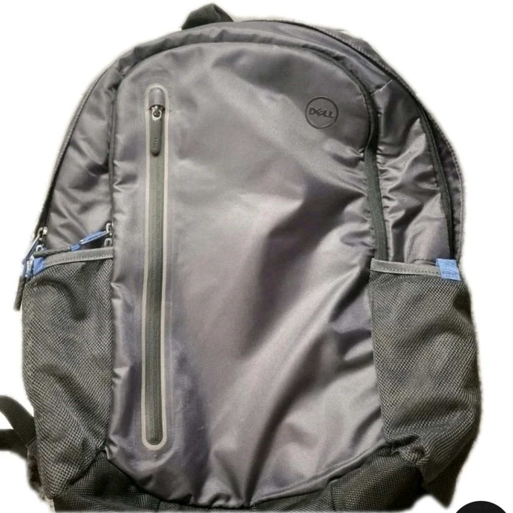 Dell Laptop Backpack Grey Reflective Stripe Travel School Computer Bag
